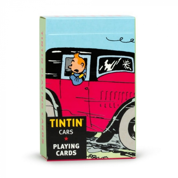 کارت بازی تن تن A set of playing cards using the images of characters in cars from the Tintin adventures. Size of cards