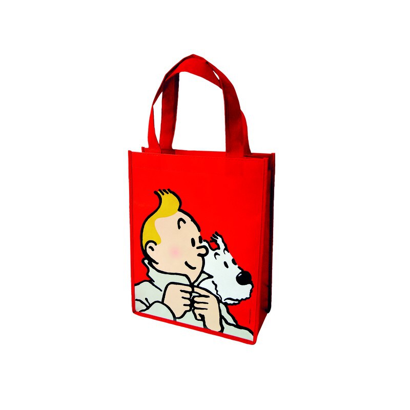  ساک برزنتی تن تن قرمز Tintin and Snowy Red semi waterproof bag 