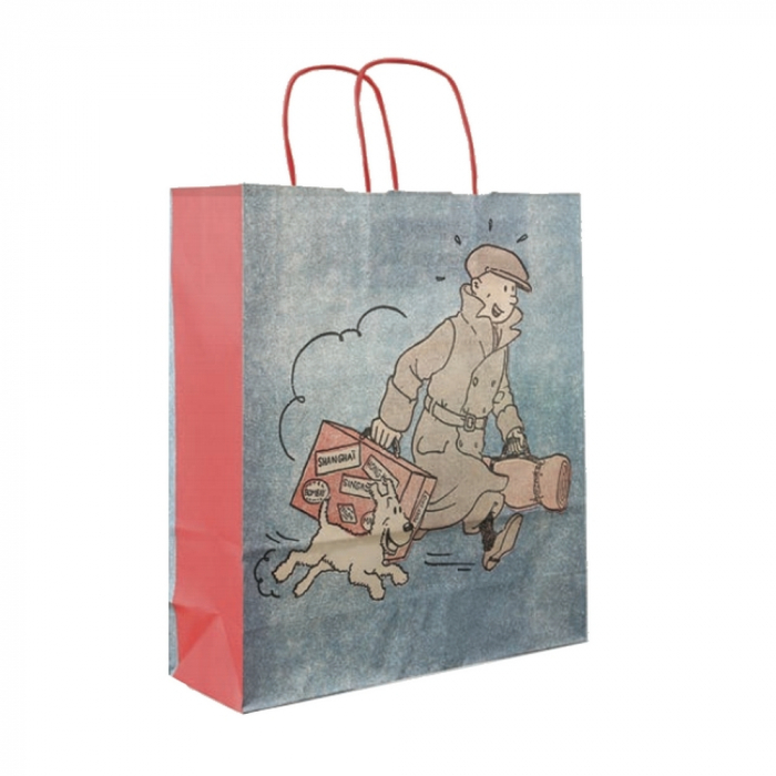 ساک کرافت تن تن Recycled paper bag Tintin and Snowy are coming