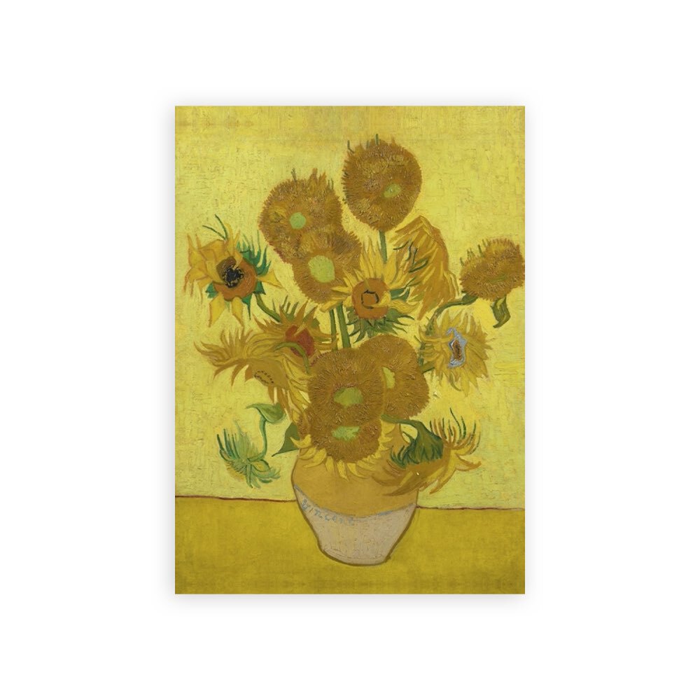  کارت پستال ونگوگ | گل های آفتابگردان 