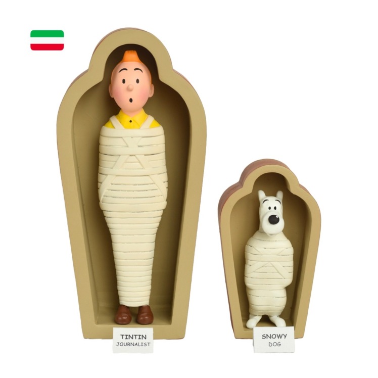 فیگور تن تن و میلو مومیایی tintin coffin