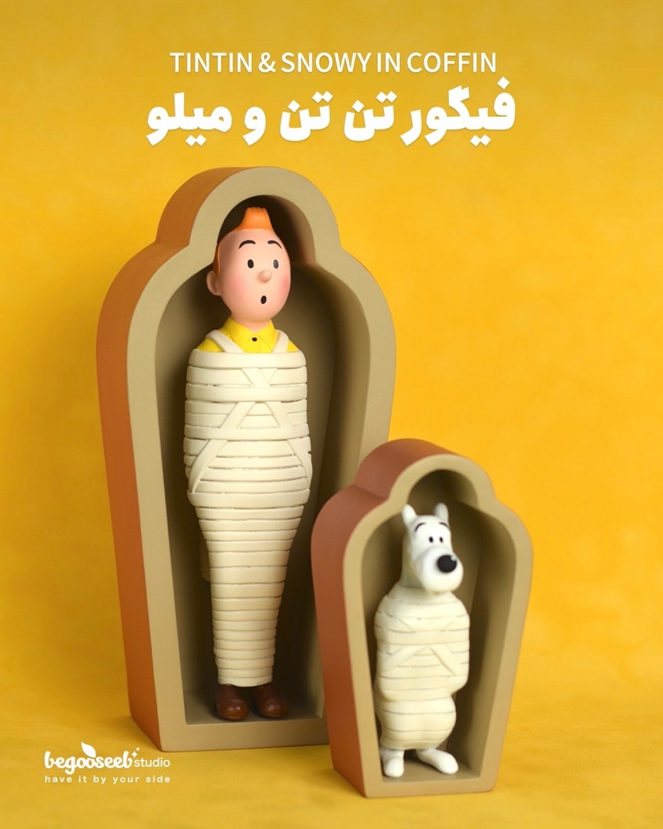 فیگور تن تن و میلو در تابوت