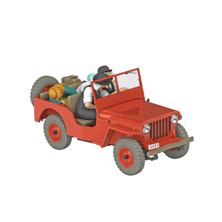 ماشین تن تن جیپ قرمز tintin red willys jeep 29906