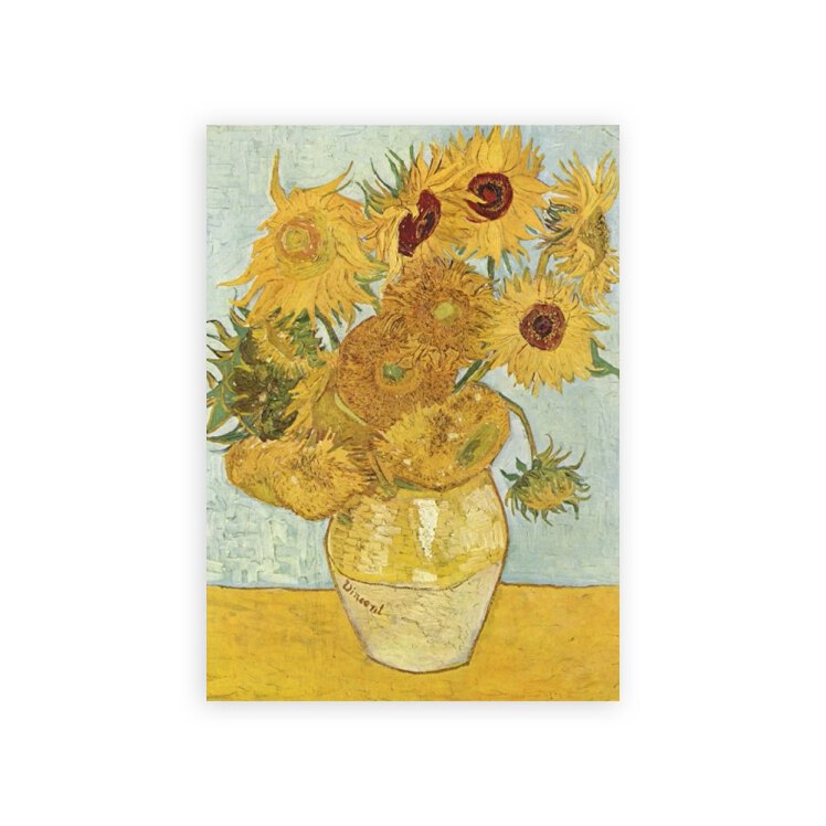 کارت پستال ونگوگ | گل های آفتابگردان
