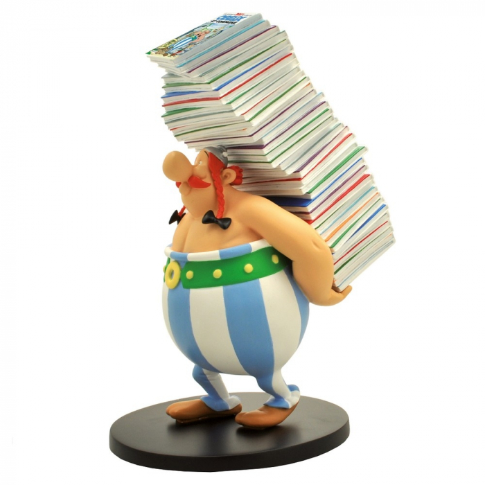  فیگور اوبلیکس Obelix with a pile of comics 