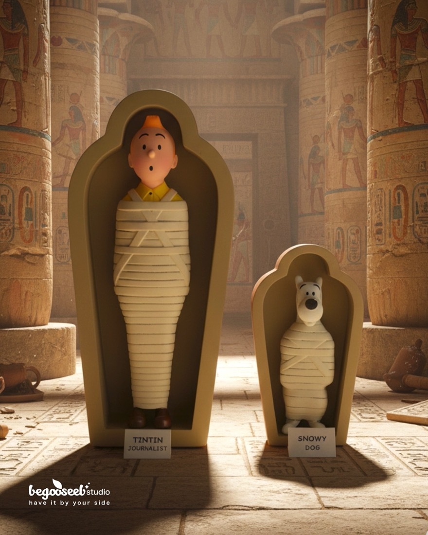 فیگور تن تن و میلو در مصر