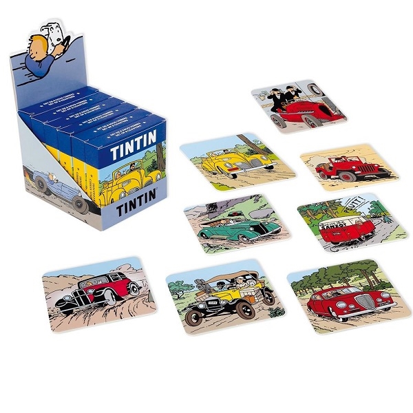 ست ۸ تایی زیر لیوانی تن تن Set of 8 Tintin Cars Coasters