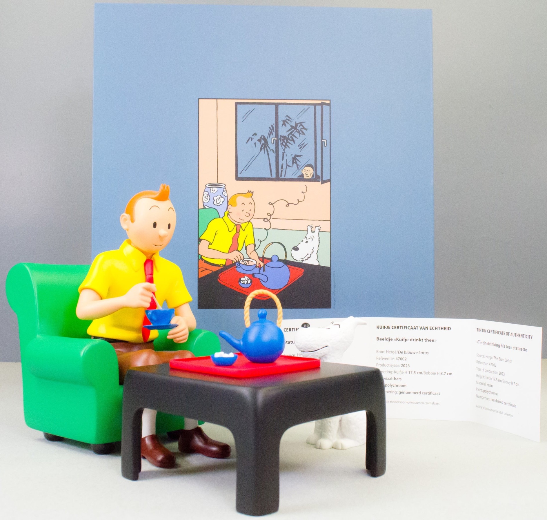 فیگور تن تن گل آبی